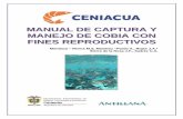 MANUAL DE CAPTURA Y MANEJO DE COBIA CON … de captura y manejo de la co… · 3 PRESENTACIÓN La acuicultura en general, y particularmente la maricultura, se están consolidando