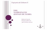 XML NAMESPACES (ESPAIS DE NOMS) - ocw.udl.catocw.udl.cat/enginyeria-i-arquitectura/enginyeria-del-software-iii...Enginyeria del Software III XML NAMESPACES (ESPAIS DE NOMS) Roberto