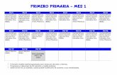 PRIMERO PRIMARIA - MES 1 - eLearning HEBRON€¢ El horario modelo está programado para trabajar de lunes a viernes. • Programe un descanso de 20 minutos a media mañana. • Este