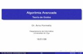 Algoritmia Avanzada - Teoría de Grafosformella.webs.uvigo.es/doc/tc07/gt.pdf · 10 Teoremas y algoritmos 11 Grafos dirigidos y ponderados ... especialmente para grafos planares.
