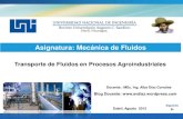 Asignatura: Mecánica de Fluidos - Máster Alba Díaz … ·  · 2012-08-13Transporte de Fluidos en Procesos Agroindustriales Asignatura: Mecánica de Fluidos Blog Docente: ... PROYECTO