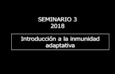 SEMINARIO 3 2018 Introducción a la inmunidad adaptativa³genos y sitios de multiplicación Sitio de infección Organismo Intracelular Extracelular citoplasmático vesicular espacio
