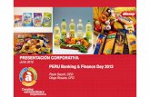 Junio 2012 PERU Banking & Finance Day 2012 · Segunda empresa de Consumo Masivo más grande en la región ... Desempeño Financiero 13 CAGR 2010-Last12M: ... 2009 2010 2011 2012 2013
