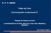 Taller de Cine Comunicación Audiovisual IV · C. F. T. EACE Taller de Cine Comunicación Audiovisual IV Prof.: Héctor A. Aldana Plantas de Cámara y Luces La iluminación en el