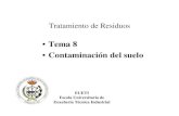 Tema 8 Contaminación del suelo - inicio BIOLOGIA ... de los contaminantes en el suelo: •Contaminación de las aguas subterráneas a través de lixiviados. •Contaminación de las