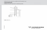 Indicaciones para la conducción de gases en - openclima.com · Los accesorios para tejados inclinados de Junkers están indicadas para techos con una inclinación entre 25 ° y 45