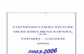 CONVENIO COLECTIVO DE MERCEDES BENZ …. 2003-2006.pdfConcepto. 15 Artículo 18.- ... El presente Convenio Colectivo para la Empresa MERCEDES-BENZ en el centro de trabajo situado en