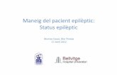 Maneig del pacient epilèptic: Status epilèptic · ÆTraslladat a l’hospital de Bellvitge per a realitzar TAC craneal. URGde HUB • HDE estable, febricular (fins a 38ºC), agitació