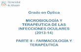 Grado en Óptica MICROBIOLOGÍA Y TERAPÉUTICA DE …rua.ua.es/dspace/bitstream/10045/34132/1/TEMA_11.pdf ·  · 2016-04-27Terapéutica de las enfermedades infecciosas del ojo. ...