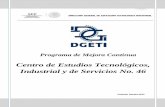Centro de Estudios Tecnológicos, Industrial y de Servicios …€¦ ·  · 2016-06-13Manuales de Organización de los planteles de la DGETI Manual para evaluar planteles que solicitan