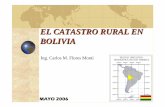 EL CATASTRO RURAL EN BOLIVIA DEL PROCESO 1997 - 2005 Estado del proceso de saneamiento en Bolivia CATEGORIAS IDENTIFICADOR Superficie (Has.) * Reservas y C. Forestales 5,581,062.0000