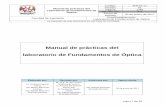 Manual de prácticas del laboratorio de Fundamentos de Ópticadcb.fi-c.unam.mx/CoordinacionesAcademicas/FisicaQui… ·  · 2017-07-28Manual de prácticas del Laboratorio de Fundamentos