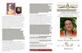 Swami Mangalananda Giri - Kriya Yoga · Masters: Babaji Maharaj, Lahiri Mahasaya, Sri Yukteswar, Paramahamsa Yogananda (the author of “Autobiography of a Yogi”, this classic book