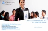 CATALOGO DE SEMINARIOS 2018 - tuv.com · Requisitos Específicos Chrysler ... Trabajo en Alturas ... de Seguridad y Salud en el Trabajo NOM-026-STPS-2008.