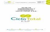 PLAN DE EMERGENCIA Y CONTIGENCIA - CICLO TOTAL …ciclototal.co/.../2017/09/FEG-04-PLAN-DE-EMERGENCIA-Y-CONTIENG… · SEÑALIZACIÓN PREVENTIVA E INFORMATIVA EN ... (Antioquia) –