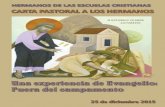CARTA PASTORAL A LOS HERMANOS ·  · 2015-12-14nuestra vocación de testigos, catequistas y evangelizadores. Por supuesto que afectan a los jóvenes en un grado aún mayor. Aunque