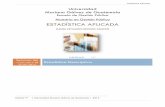 Estadística Aplicada … ·  · 2013-07-13Estadística Aplicada Unidad “I” | Universidad Mariano Gálvez de Guatemala | 2013 Estadística expresada en el OBJETIVOS Unidad “I”