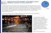 Magnitude 8,3 OFFSHORE COQUIMBO, CHILE - iris.edu · El terremoto ocurrió como falle de empuje en la interfaz entre las dos placas, con ... cercana que activo el sistema de alarma.