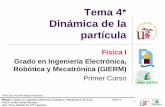 Tema 4* Dinámica de la partículaGIERM)/Apuntes/FI GIERM pdf 15-16/6...Física I. Grado en Ingeniería Electrónica, Robótica y Mecatrónica 2015/16 Tema 4 Prof.Dr. Emilio Gómez