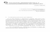 LA FILOSOFÍA HERMENÉUTICA Y LA INDISPONIBILIDAD DE DERECHOdadun.unav.edu/bitstream/10171/14231/1/PD_47_06.pdf · LA INDISPONIBILIDAD DE DERECHO Carlos I. Massini « ... trina del