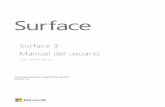 Surface 3 Manual del usuariodownload.microsoft.com/download/3/3/7/337D0360-D608-4442...Enchufe el conector Micro USB en el puerto de carga Micro USB con el cable de alimentación extendido