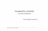 [Versión preliminar] Prof. Isabel Arratia Z. · Cálculo III - Geometría vectorial 2 Sistema de coordenadas rectangulares tridimensionales El espacio ℜ3 Las coordenadas rectangulares
