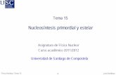 Asignatura de Física Nuclear Universidad de Santiago de ... · Física Nuclear, Tema 15. 2. José Benlliure. Decays and reactions in the stellar plasma. 1.1 Gamma-ray transitions.