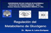 UNIVERSIDAD DE SAN CARLOS DE GUATEMALA … · UNIVERSIDAD DE SAN CARLOS DE GUATEMALA FACULTAD DE CIENCIAS MÉDICAS FASE I, Unidad Didáctica: BIOQUÍMICA MÉDICA, 2º Año. Regulación