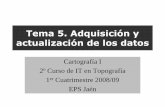 Tema 5. Adquisición y actualización de los datoscoello.ujaen.es/Asignaturas/cartografia/cartografia_ descargas... · Tema 5. Adquisición y actualización de los datos Cartografía