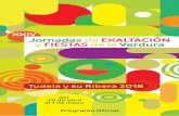 Programa Fiestas Verdura 2018 - tudela.es · Jornadasde EXALTACIÓN y FIESTAS de la Verdura XXIV Tudela y su Ribera 2018 del 20 de abril al 1 de mayo Programa Oficial