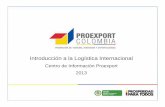 Introducción a la Logística Internacional - cccucuta.org.co€¦ · OBJETIVOS Conocer la importancia del proceso logístico en un proceso de exportación. Identificar y conocer