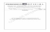 Sección Octava Tomo CXCIX Tepic, Nayarit; 24 de …municipiodelayesca.gob.mx/.../11/Ley-de-Ingresos-La-Yesca-2017.pdf · 4 de la Ley de Hacienda Municipal del Estado de Nayarit;