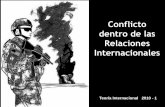 Conflicto dentro de las Relaciones Internacionales · Régimen internacional: Principios, normas, reglas y procedimientos de decisión en torno a los cuales convergen las expectativas