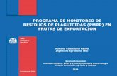 PROGRAMA DE MONITOREO DE RESIDUOS DE … · FRUTAS DE EXPORTACION ... planificado para residuos de plaguicidas en productos para su exportación a ... GESTION DE LABORATORIOS Y CALIDAD…