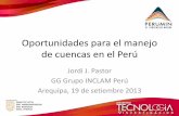 Oportunidades para el manejo de cuencas en el Perú · Únicamente PCR Información dispersa ... Ley Marco del Sistema Nacional de ... operativo Falta de utilización de