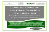 Cuadro General de Clasificación Archivística - INADEM · “Instructivo para la elaboración del Cuadro General de Clasificación Archivística” emitido por el Archivo Ge- ...