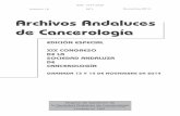 Archivos Andaluces de Cancerología - redsac.es And Canc 12. 2014.pdf · de tratamiento en etapa temprana de linfoma de ... 65-braquiterapia prostÁtica con semillas permanentes de