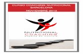 CURSO COACHING NUTRICIONAL BARCELONA … · Nutritional Coaching, ofrece una certificación propia en Coaching nutricional que comprende 41 horas de carga lectiva. Se distribuyen