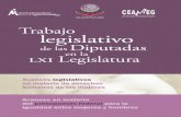 Trabajo legislativo de las Diputadas en la LXI Legislatura Trabajo lxi Legislatura Avances en materia del presupuesto federal para la igualdad entre mujeres y hombres legislativo de