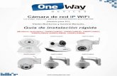 Fotografía de página completa - One Way Devices Websiteonewaydevices.com/PDF/OWIPCAM/ONEWAY_IPCAM_QUICK... · soporta (Emisión 15mW), DNS, P2P, PNP y QR. monitorización en su