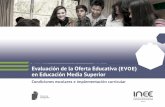 Evaluación de la Oferta Educativa (EVOE en Educación …publicaciones.inee.edu.mx/buscadorPub/P2/A/333/P2A333.pdf · de iluminación, funcionamiento del equipo de cómputo, ...