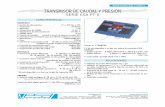 TRANSMISOR DE CAUDAL Y PRESIÓN - esapyronics.com · • Conexión de entrada de presión: tubo de cobre unión Ø 6X4 • Sensor temperatura: J 0÷800°C (± 4 °C) ... (brida calibrada,