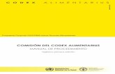 COMISIÓN DEL CODEX ALIMENTARIUS Manual de … · La finalidad del Manual de procedimento de la Comisión del Codex Alimentarius es ayudar a los Estados Miembros a que participe efectivamente