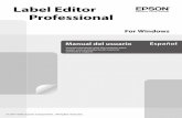 Label Editor Professional User's Guidelabelworks.epson.com/wp-content/uploads/2017/10/Label-Editor... · • Conexión de dos o más productos a un solo equipo: Es necesario instalar