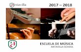 Escuela de Música Antavilla 17-18 Versión web · Guitarra clásica, eléctrica - Bajo ESCUELA DE MÚSICA Batería escuelademusica@antavillaschool.com ... los niños y potenciando