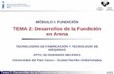 TEMA 2: Desarrollos de la Fundición en Arena - ehu.eusehu.eus/manufacturing/docencia/391_ca.pdf · Tema 2: Desarrollos de la Fundición en Arena 2/13 1. Técnicas de secado químico