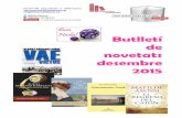 Butlletí de novetats desembre - Biblioteca Fages de Climent - …bibliotecadefigueres.cat/.../12-Novetatsdesembre2015.pdf · 2015-12-15 · ART – FOTOGRAFIA - CINEMA – CIRC -