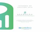 Informe de gestión 2017 - cotelcoac.org · posicionamiento y representatividad de ... exportador que tenemos como destino, y dejar un precedente de ... Dinámica y movilización