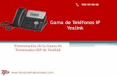 Teléfonos IP Yealink - Técnicas Profesionales ... Telefonos IP... · Teléfono Estándar SIP 2101-2101PoE Chipset TI TITAN 2 cuentas SIP Teléfonos IP-SIP –Gama básica