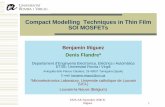 Compact Modelling Techniques in Thin Film SOI MOSFETsmos-ak.org/edinburgh/papers/04_Iniguez_MOS-AK_08.pdf · MOS-AK September 2008 B. Iñiguez 1 Compact Modelling Techniques in Thin